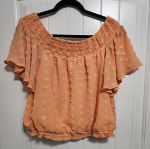Orange off the shoulder top